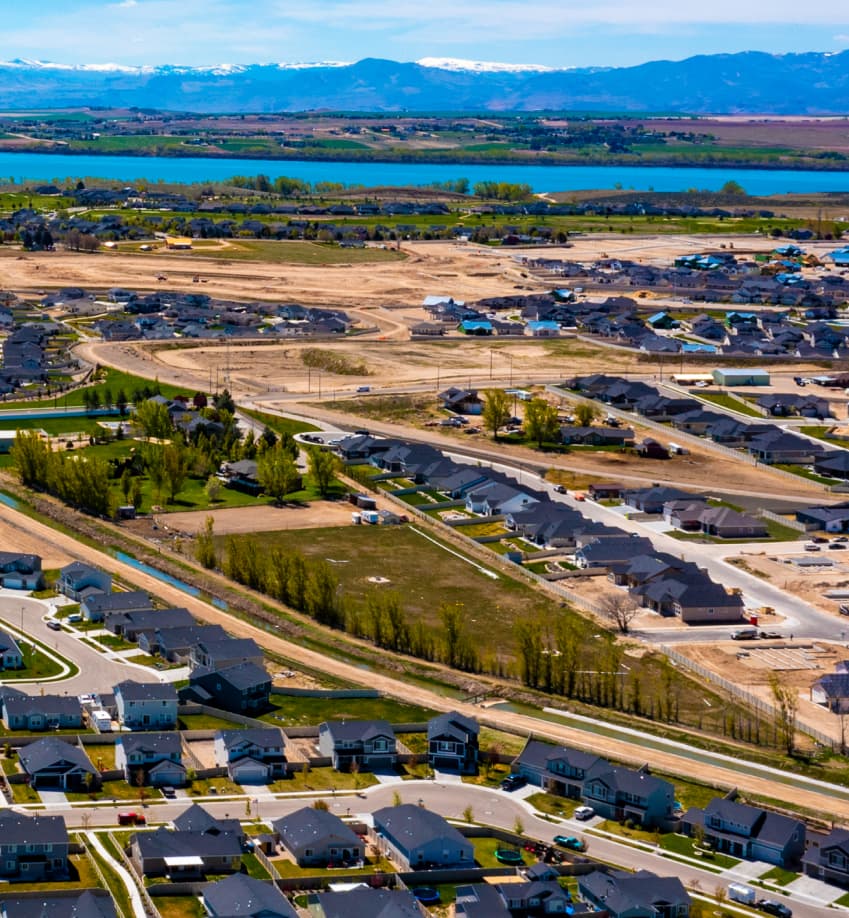 Aerial picture of community in Caldwell