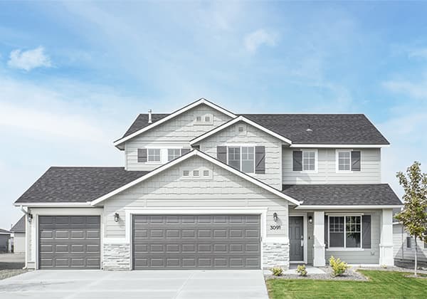 Front exterior of a new two level CBH home.