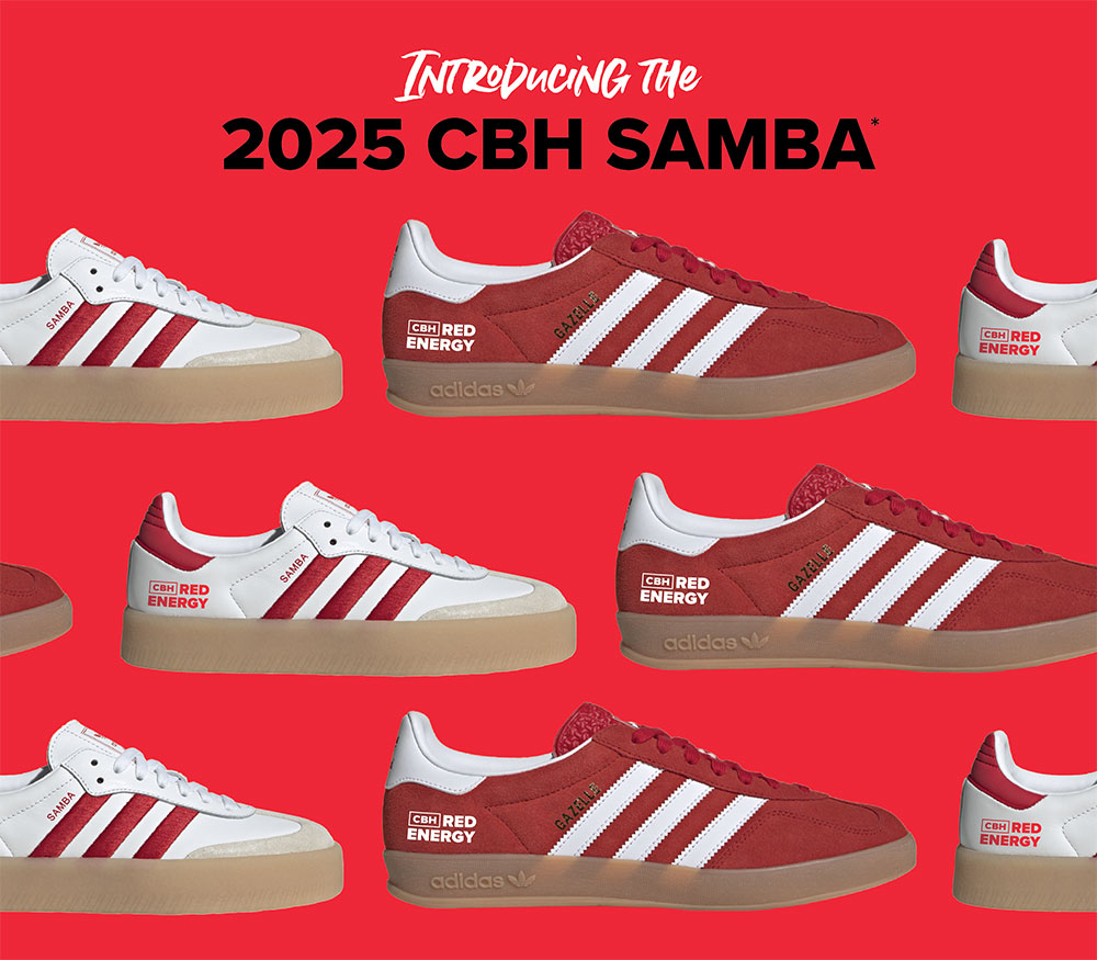 Introducing the 2025 CBH Samba - Red Samba Shoes