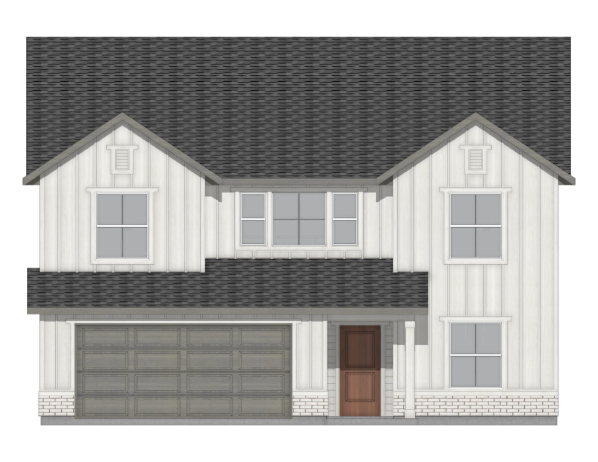 Elevation Illustration for a Amelia 2636 Farmhouse floor plan by CBH Homes