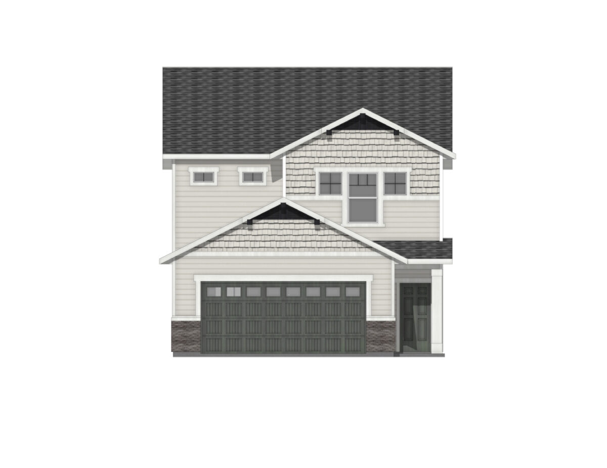 Ellevation Illustration of a Berlin 1630 Bungalow by CBH Homes