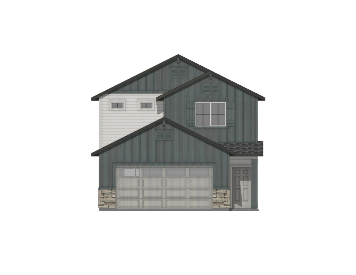 Ellevation Illustration of a Berlin 1630 Cottage by CBH Homes