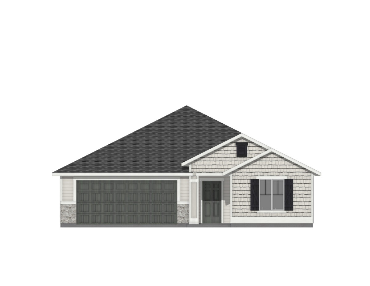 Elevation Illustration of a Olivia 1522 Bungalow by CBH Homes