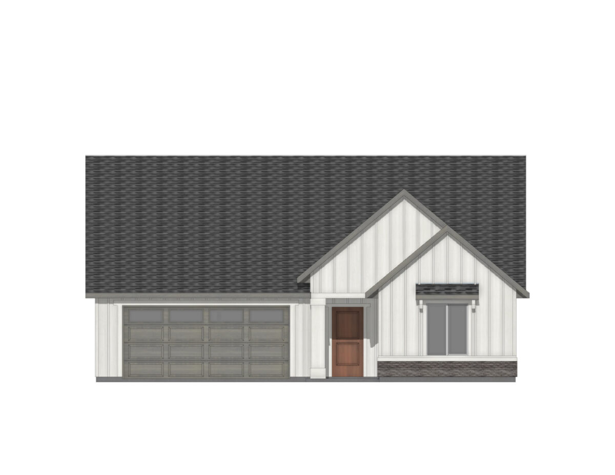 Elevation Illustration of a Olivia 1522 Farmhouse by CBH Homes