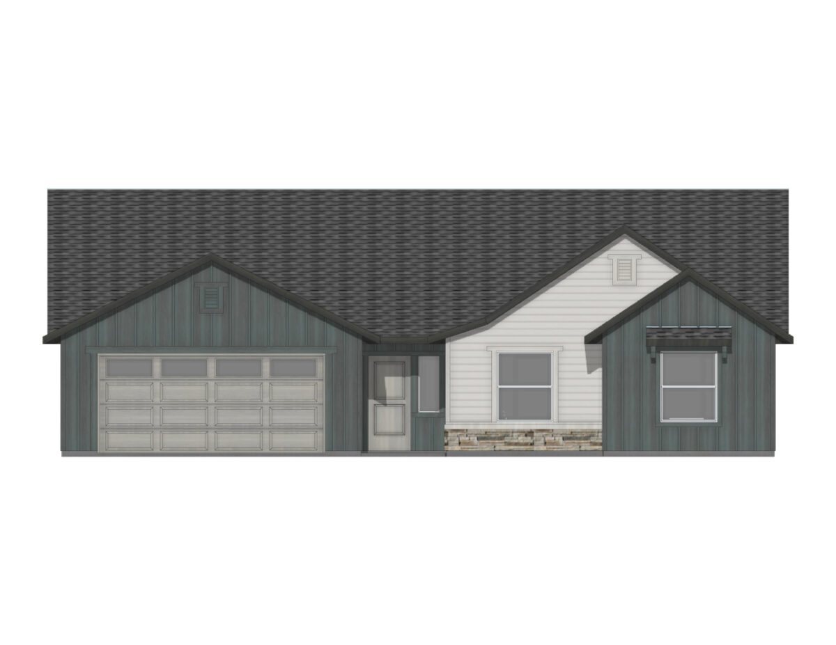 Elevation Illustration for a Palisades 1722 Farmhouse by CBH Homes