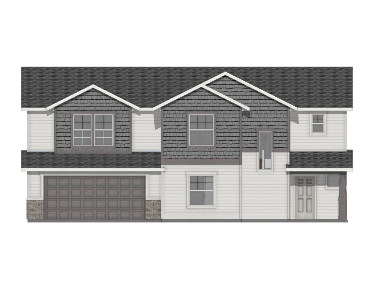 Elevation Illustration for a Wycliffe 2020 Craftsman floor plan by CBH Homes