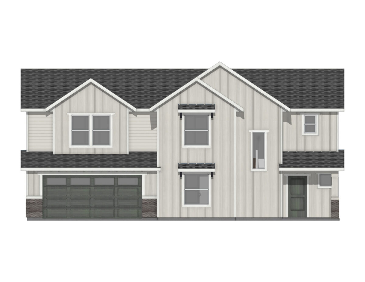 Elevation Illustration for a Wycliffe 2020 Farmhouse floor plan by CBH Homes