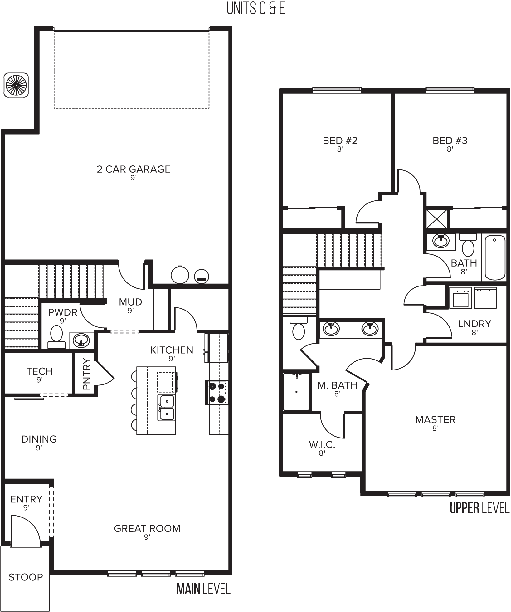 Layout image of Roe Street Townhomes Bldg. A