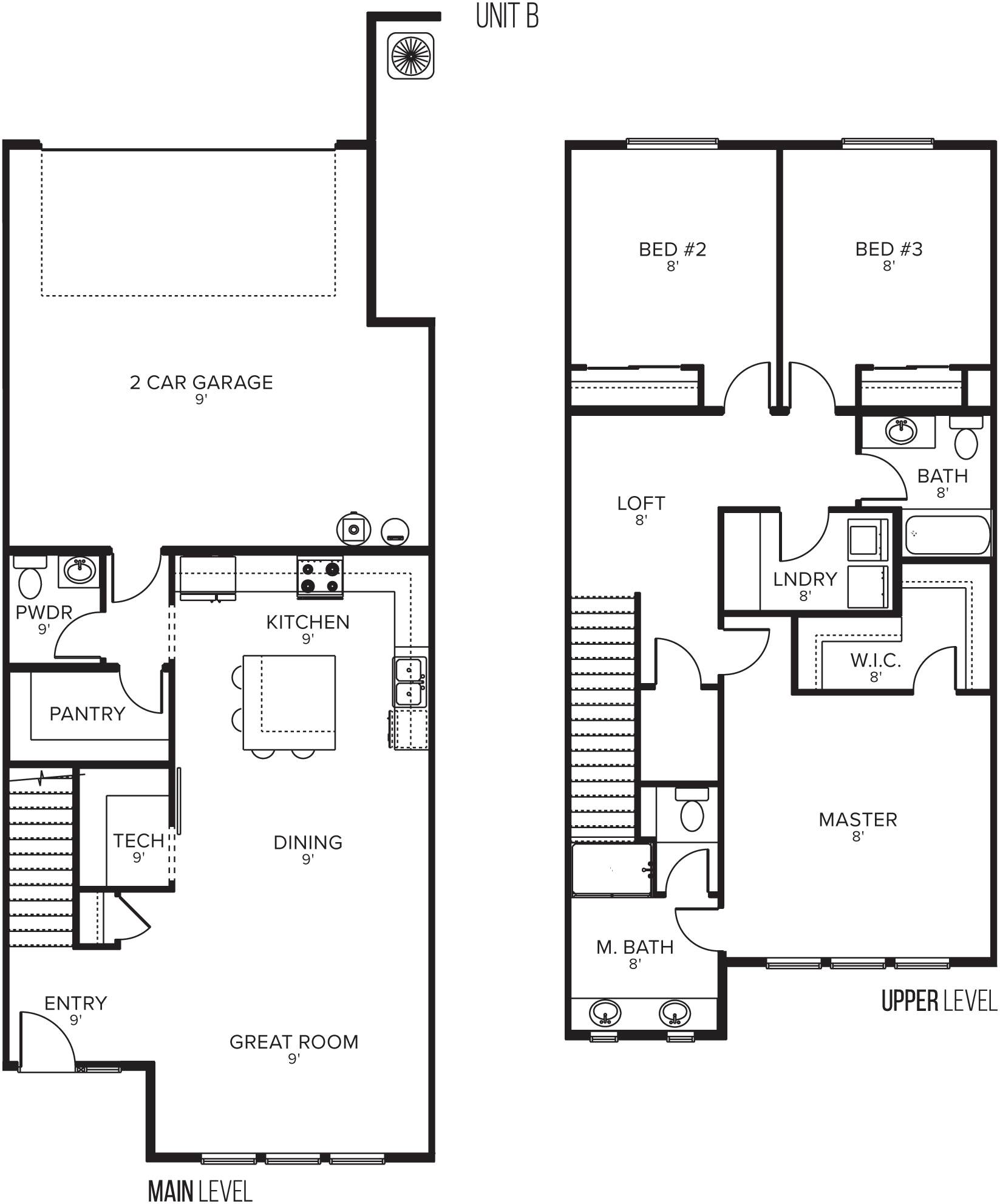 Layout image of Roe Street Townhomes Bldg. D