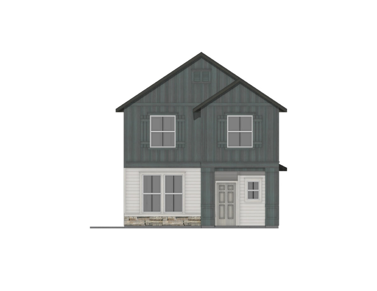 Elevation Illustration of an Orchard 2014 Cottage by CBH Homes.