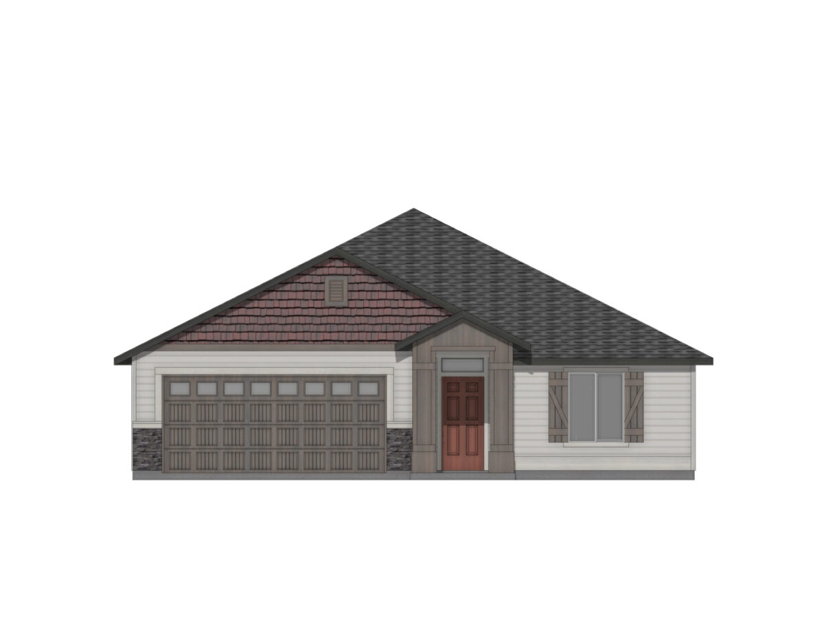 Elevation Illustration for a Willow 1860 Bungalow floor plan by CBH Homes