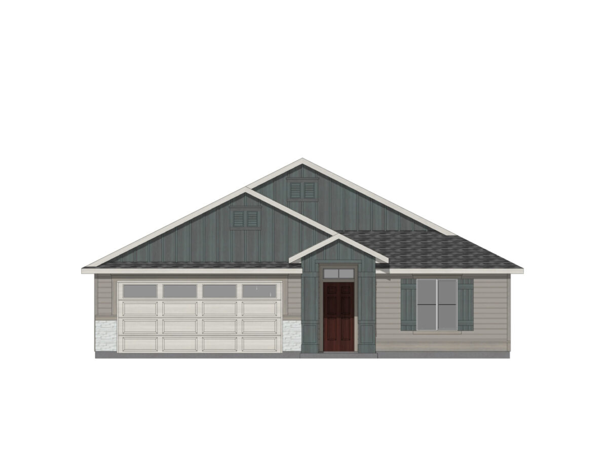 Elevation Illustration for a Willow 1860 Cottage floor plan by CBH Homes