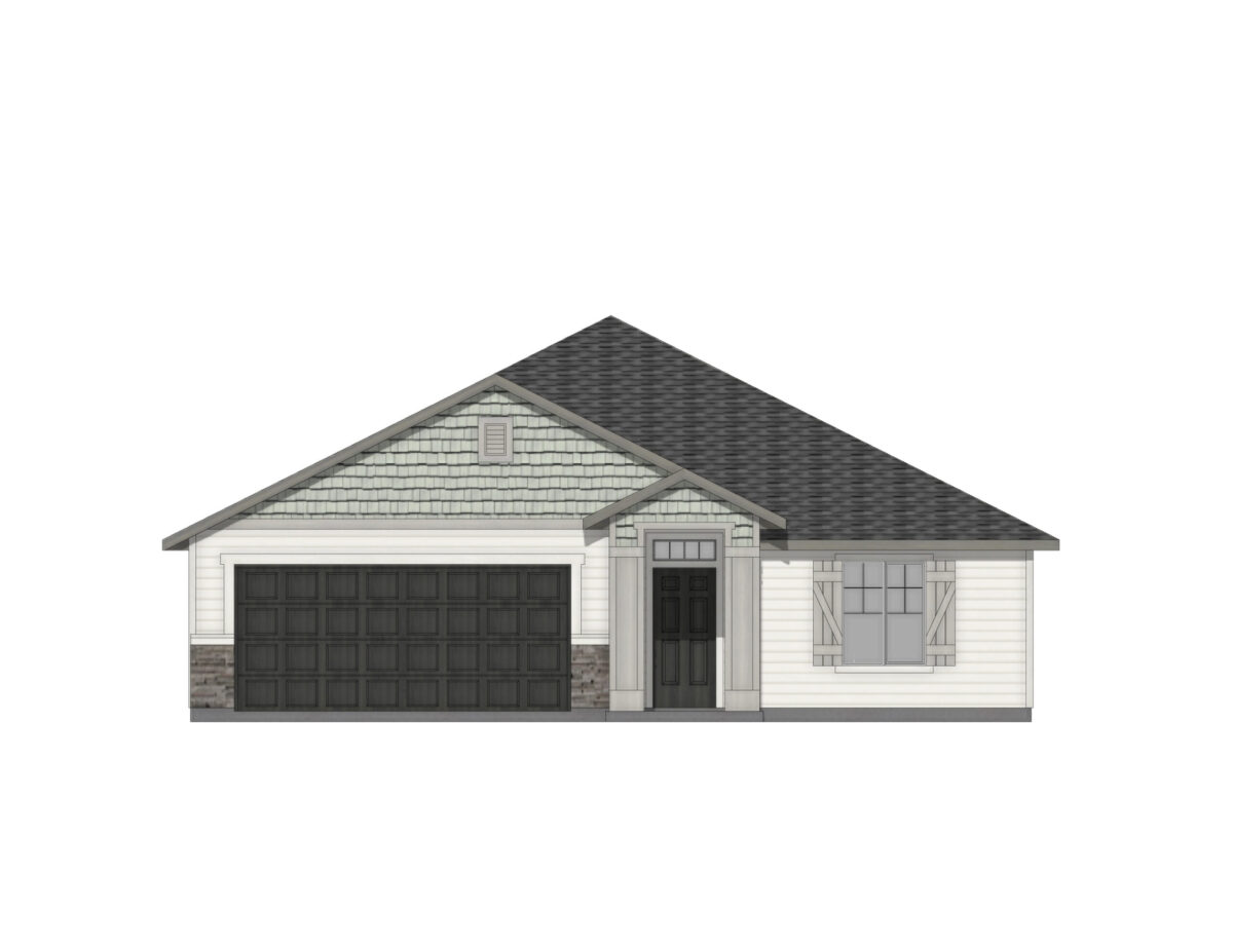 Elevation Illustration for a Willow 1860 Craftsman floor plan by CBH Homes