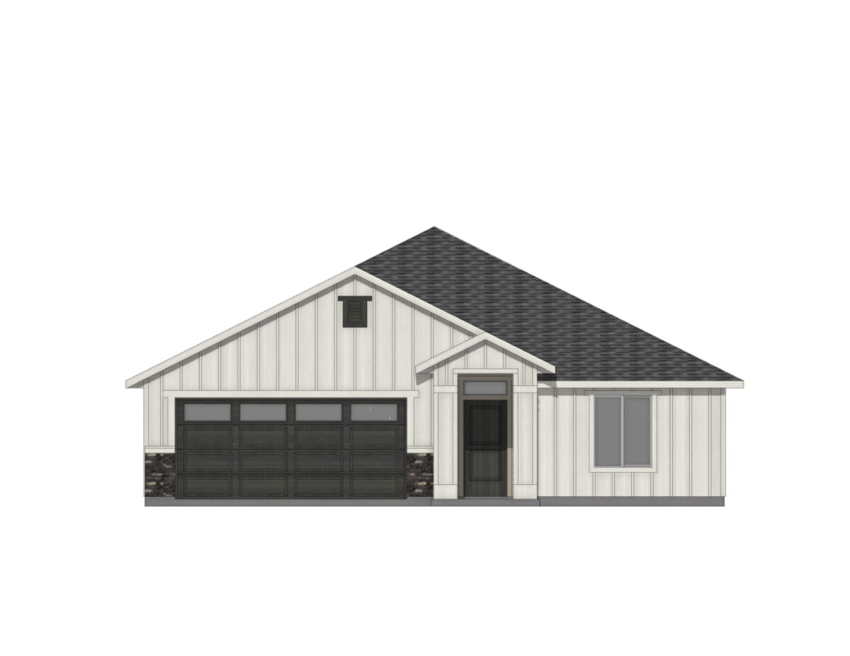 Elevation Illustration for a Willow 1860 Farmhouse floor plan by CBH Homes