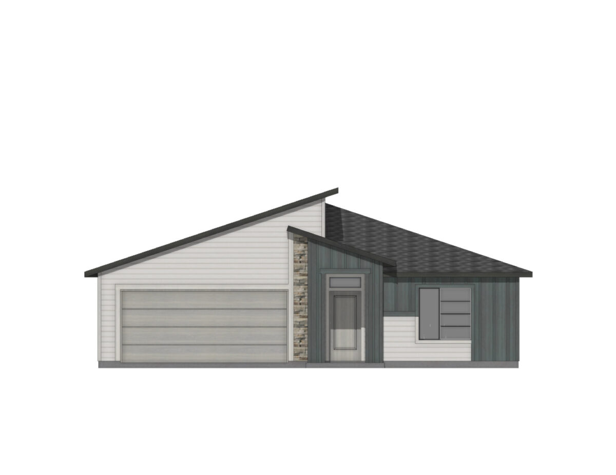 Elevation Illustration for a Willow 1860 Modern floor plan by CBH Homes