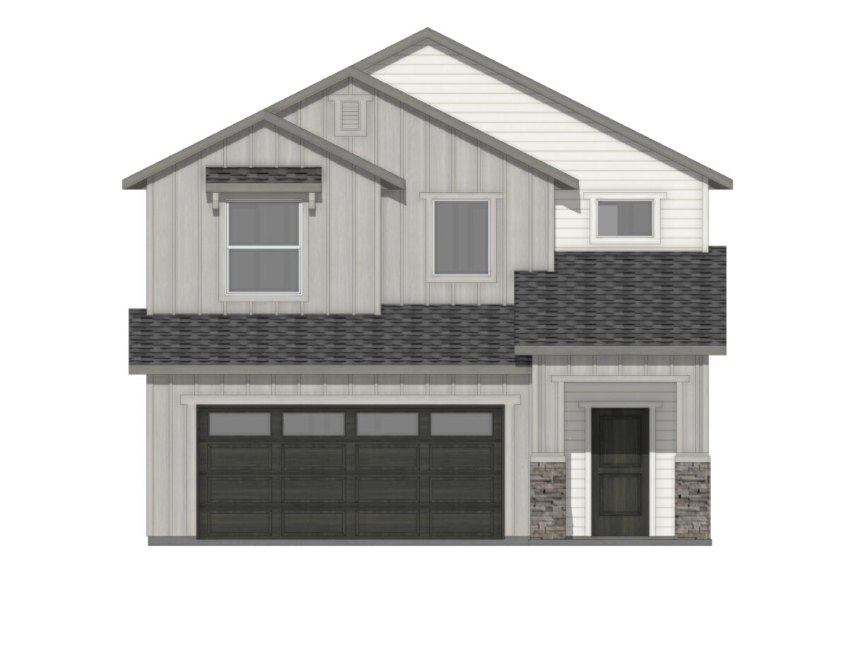 Elevation Illustration for a Kootenai 2004 Farmhouse by CBH Homes