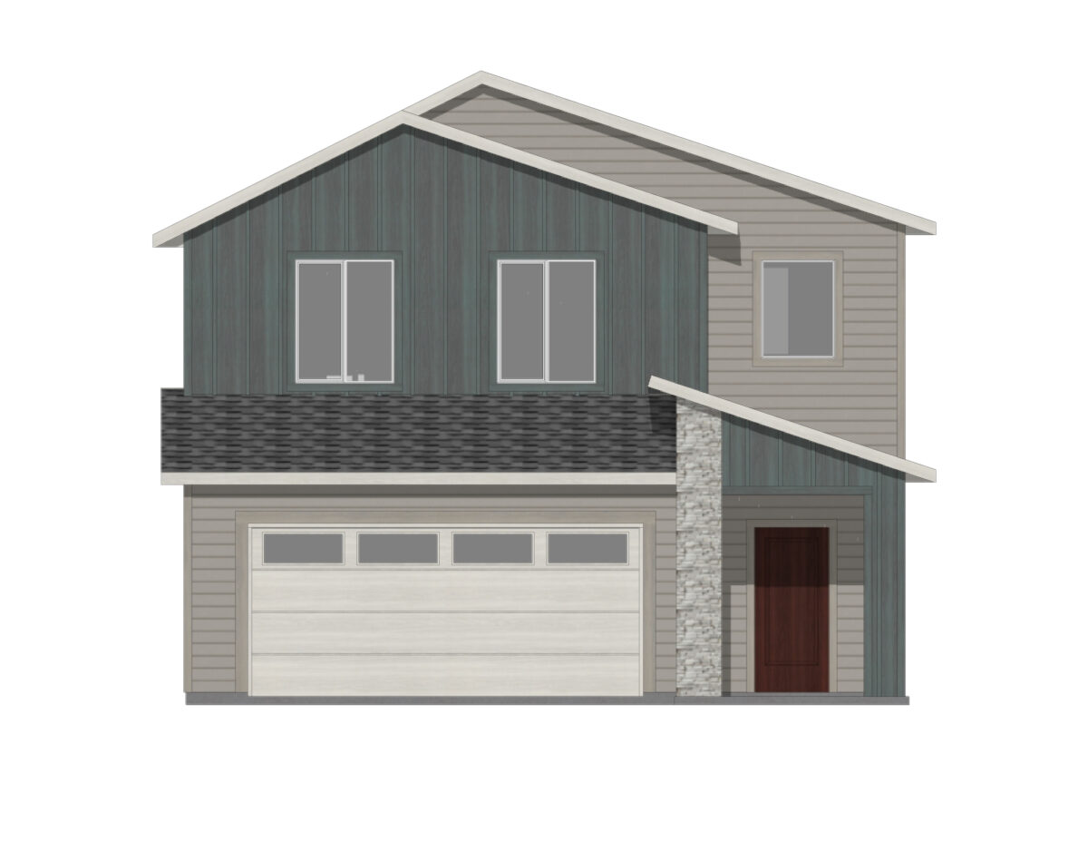 Elevation Illustration for a Kootenai 2004 Modern by CBH Homes