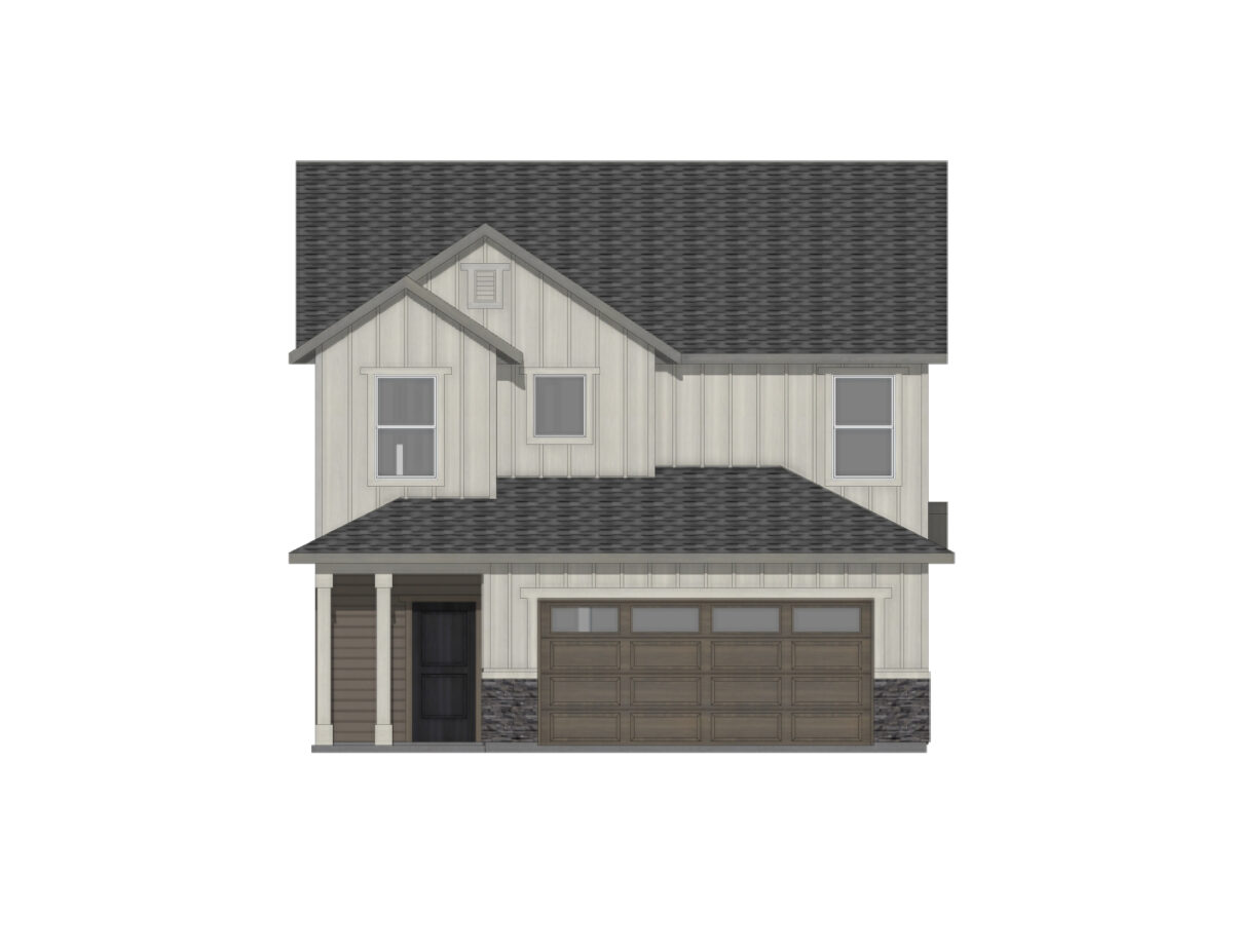 Elevation Illustration for a Lochsa 1678 Farmhouse by CBH Homes