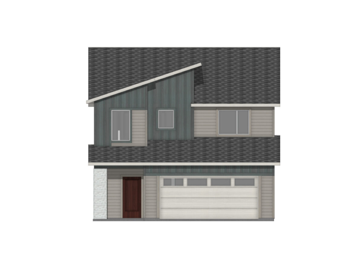 Elevation Illustration for a Lochsa 1678 Modern by CBH Homes