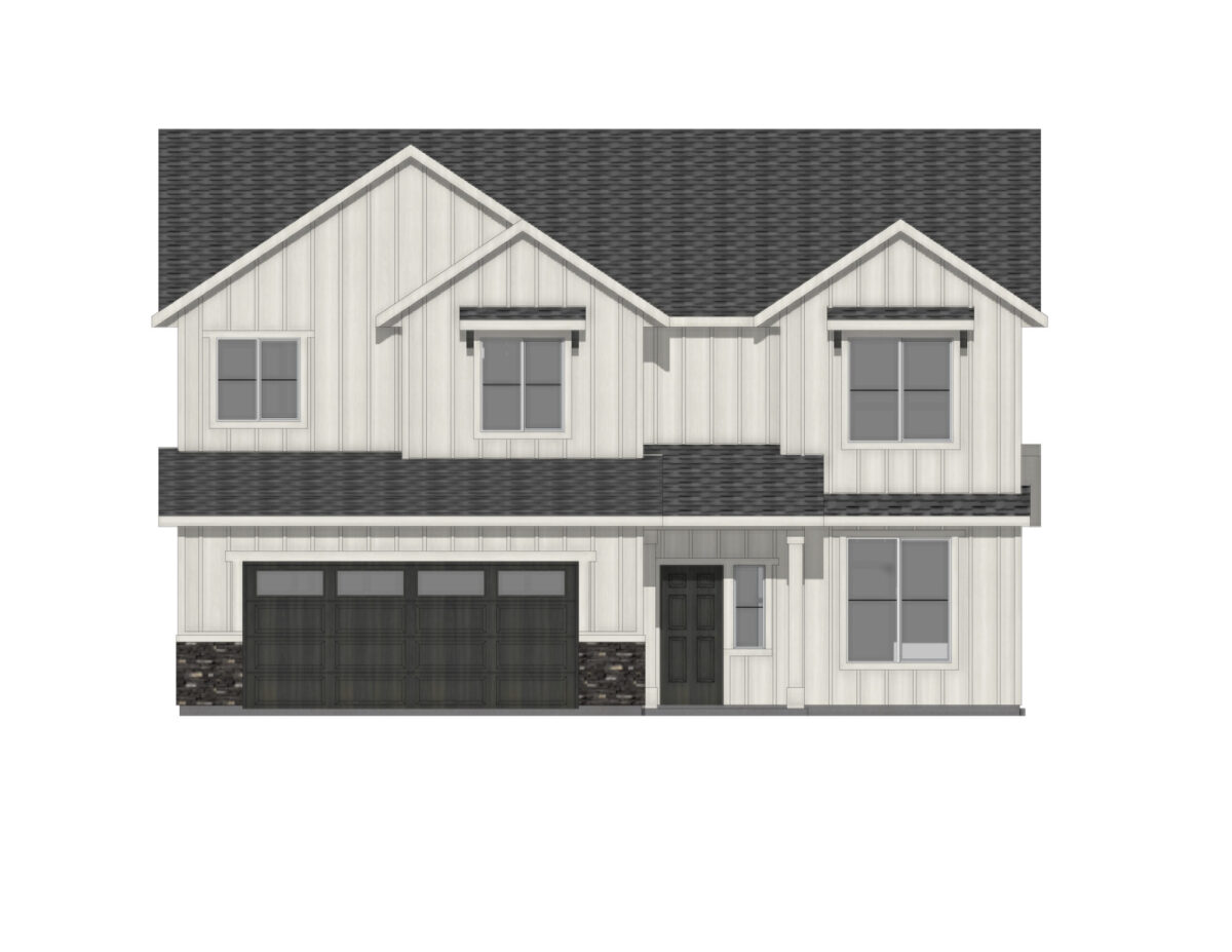 CBH Homes Elevation Illustration of the Albany 2317 Farmhouse floor plan.