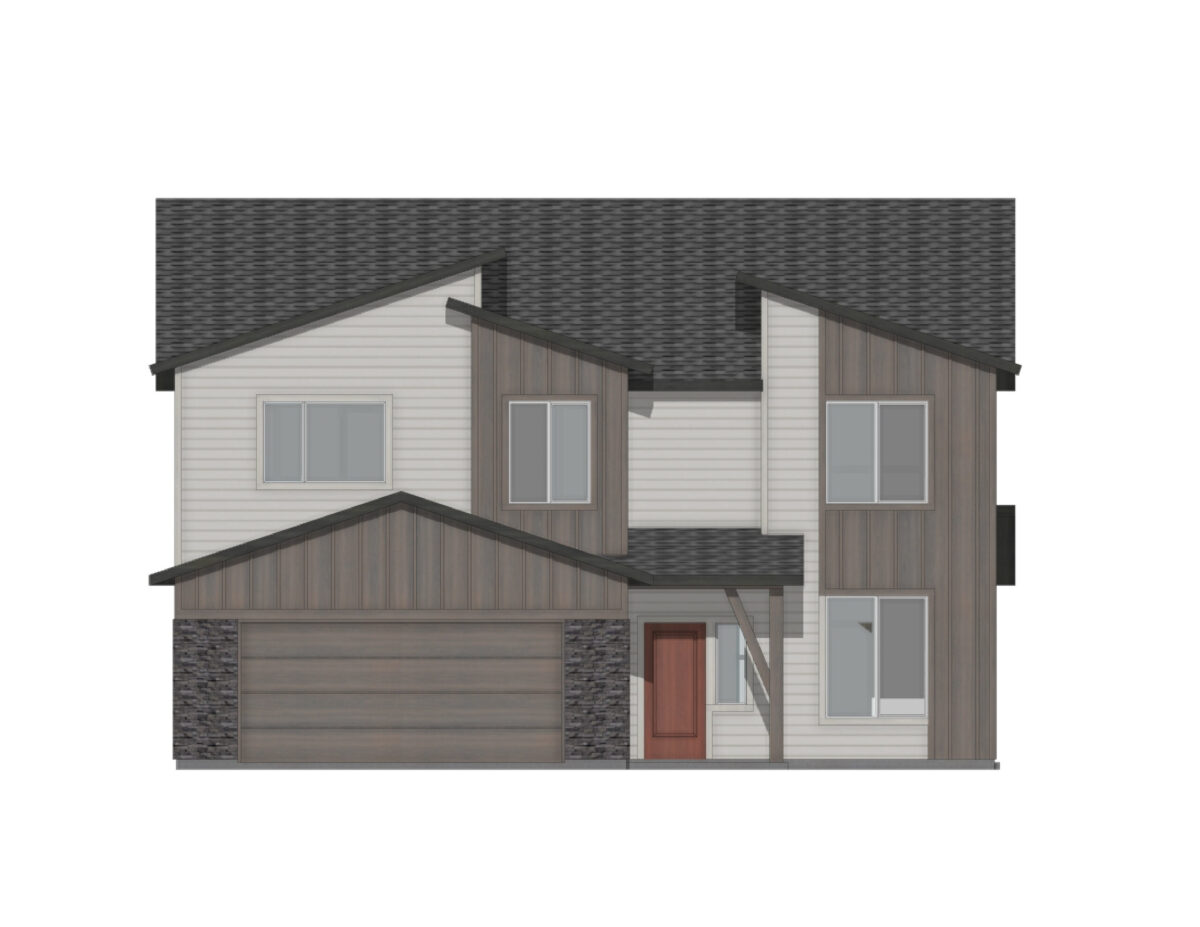 CBH Homes Elevation Illustration of the Albany 2317 Modern floor plan.