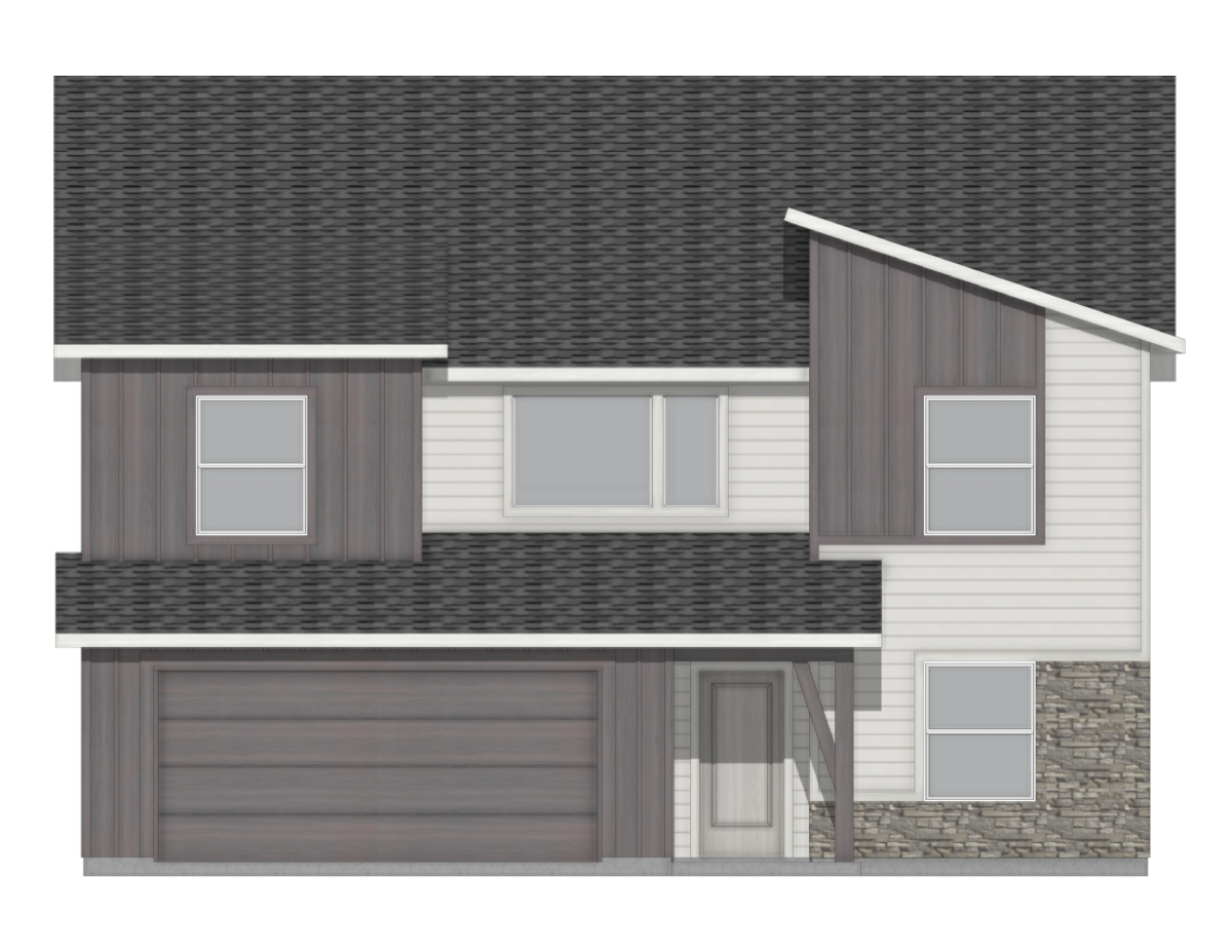 Elevation Illustration for a Amelia 2636 Modern floor plan by CBH Homes