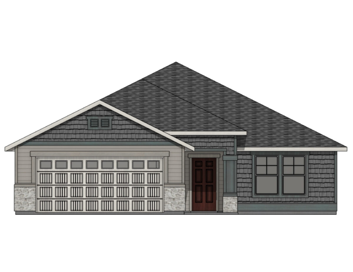 Elevation Illustration for a Bennett 1694 Bungalow floor plan by CBH Homes