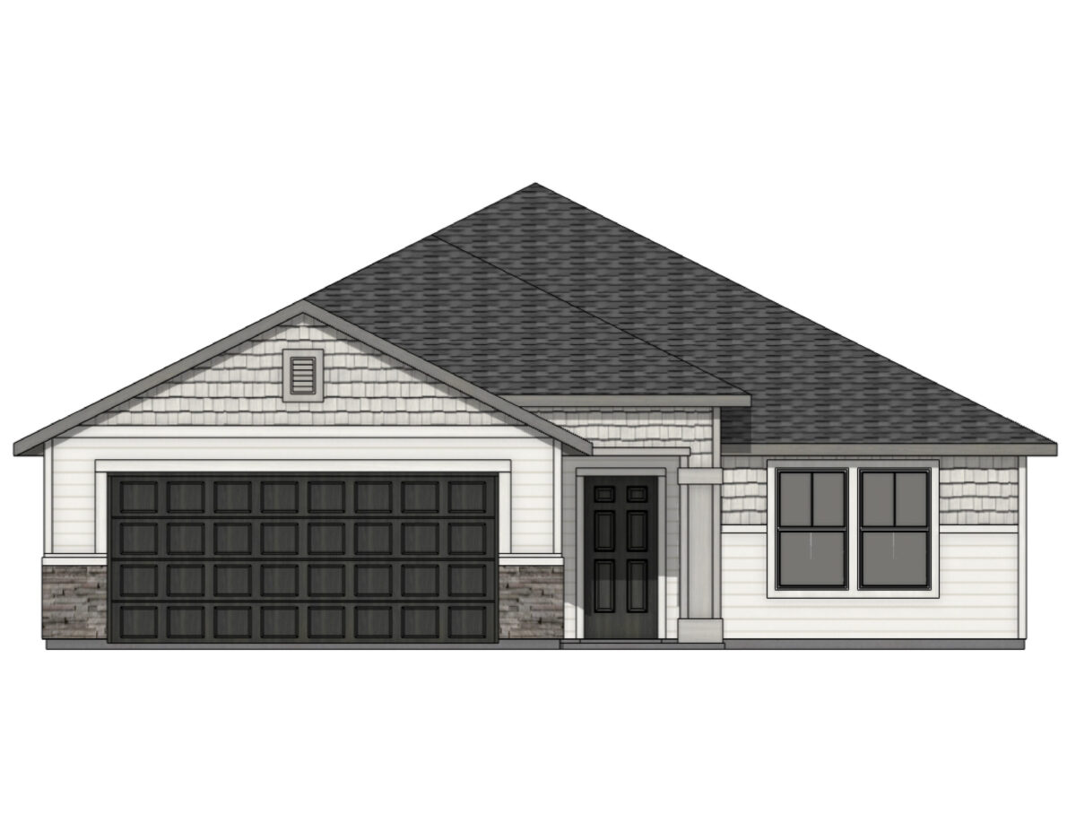 Elevation Illustration for a Bennett 1694 Craftsman floor plan by CBH Homes