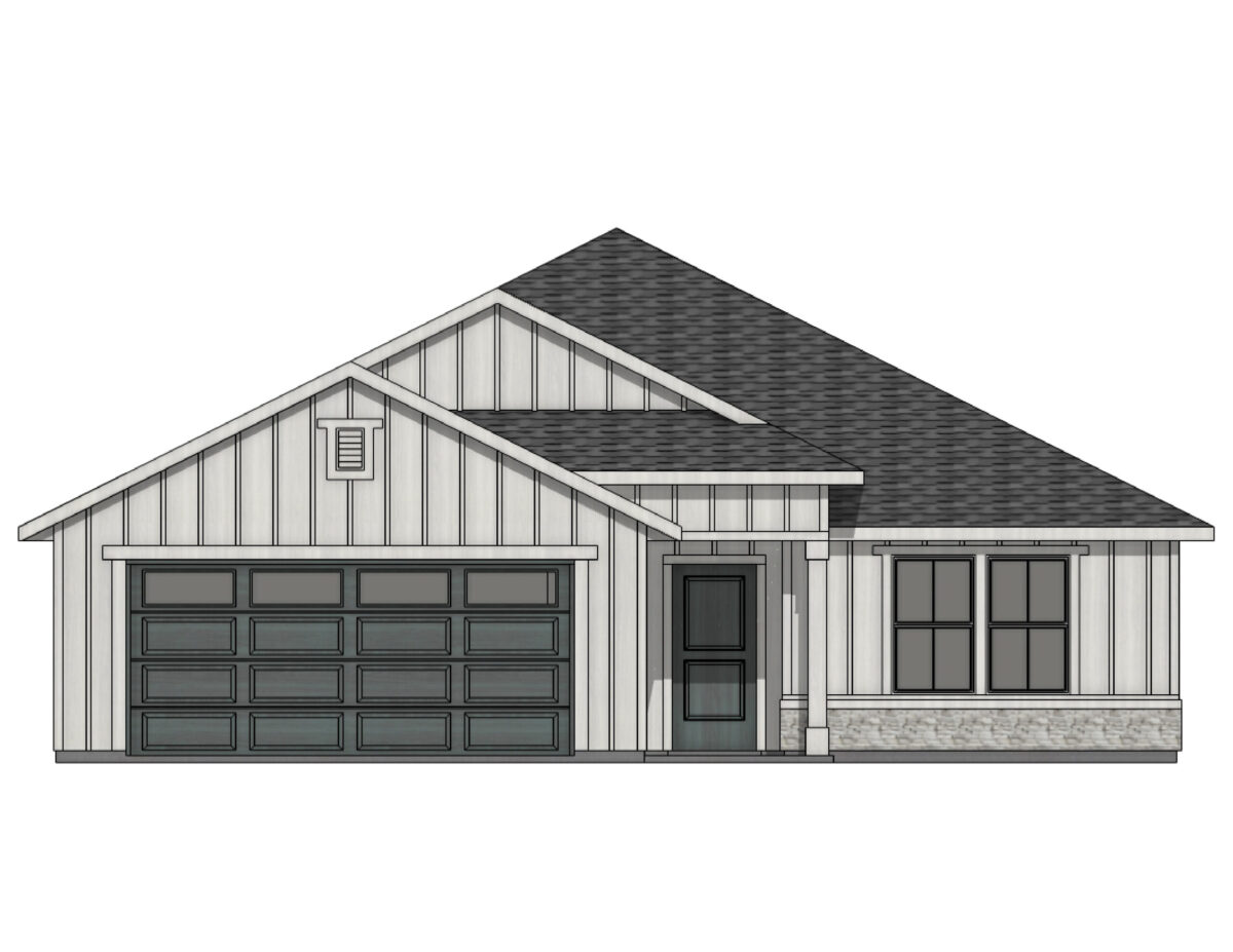 Elevation Illustration for a Bennett 1694 Farmhouse floor plan by CBH Homes