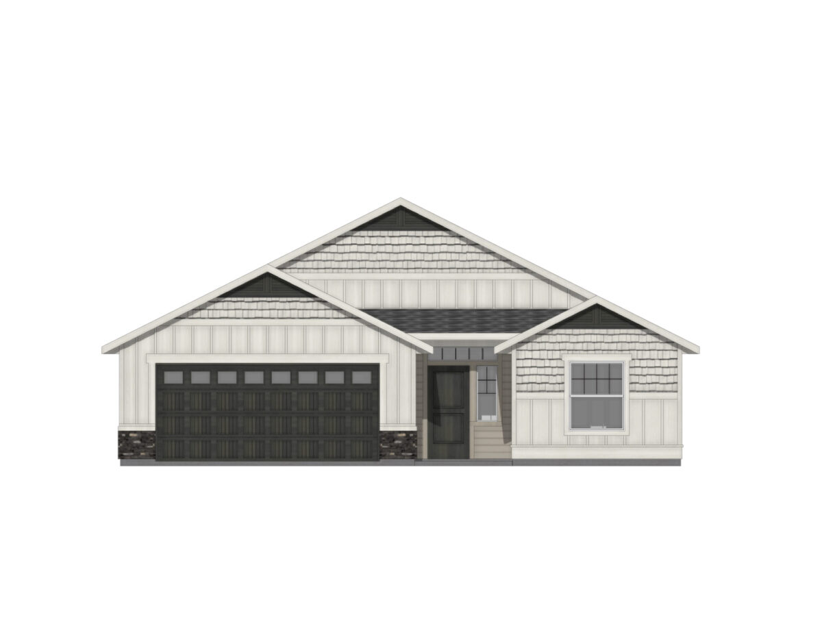 Elevation Illustration of a Capri 1530 Bungalow by CBH Homes