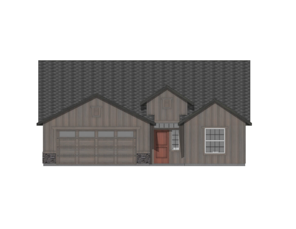 Elevation Illustration of a Capri 1530 Farmhouse by CBH Homes