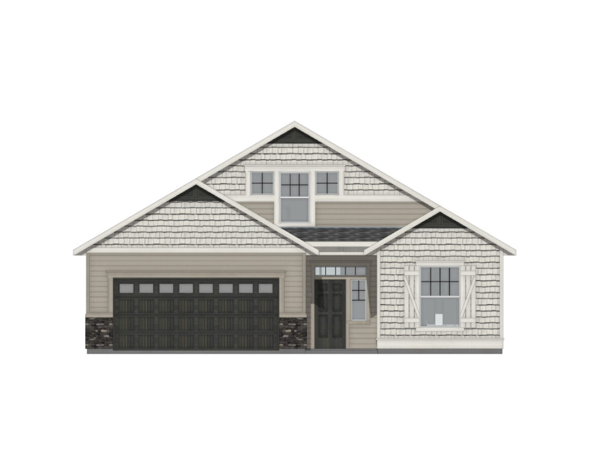 Elevation illustration for a Capri Bonus 1848 Bungalow floor plan by CBH Homes