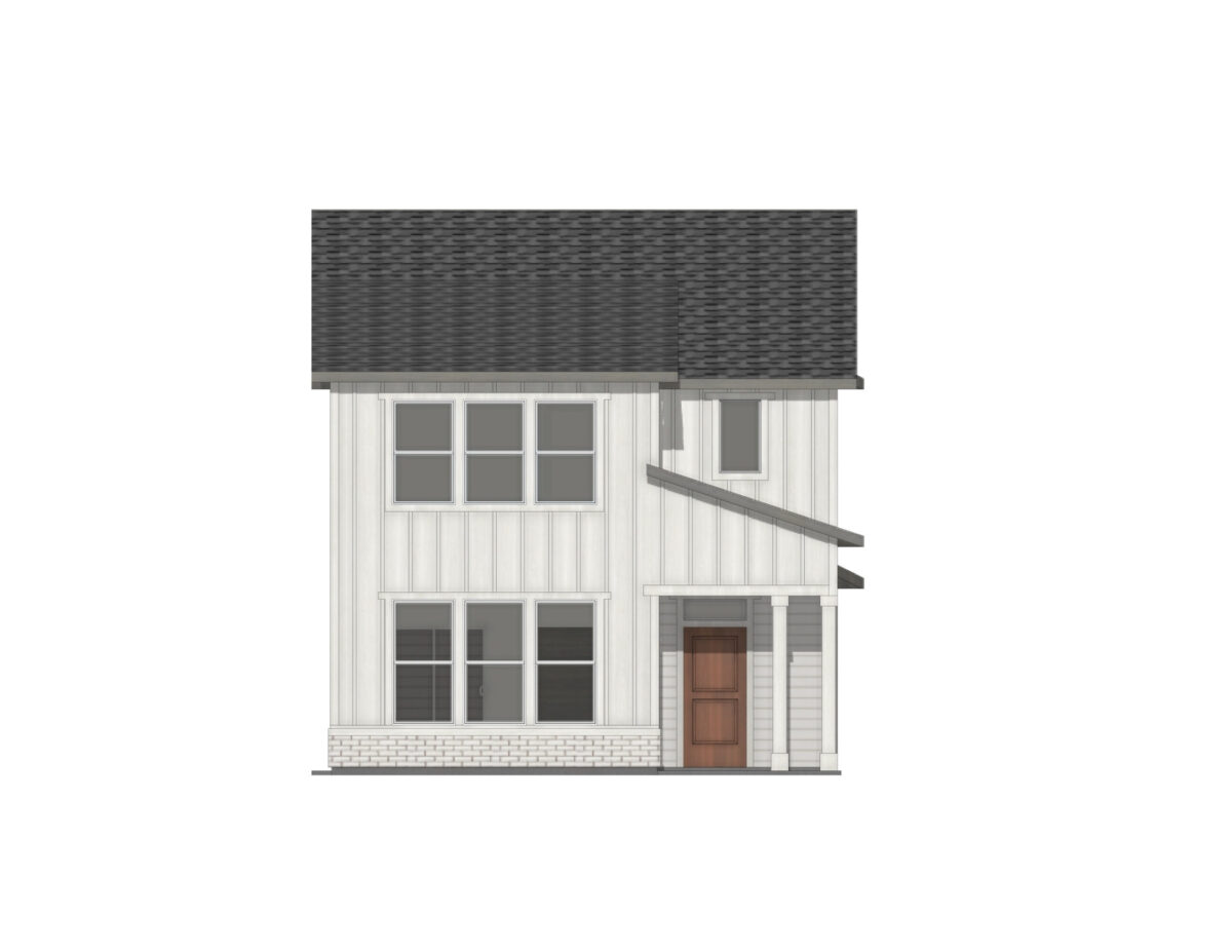 Elevation Illustration for a Caribou 1817 Farmhouse by CBH Homes