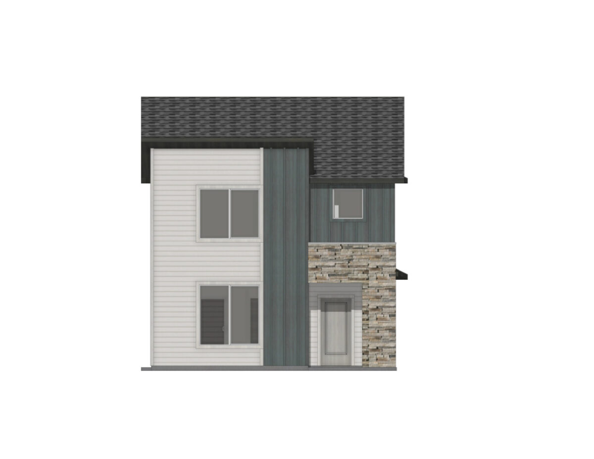 Elevation Illustration for a Caribou 1817 Modern by CBH Homes