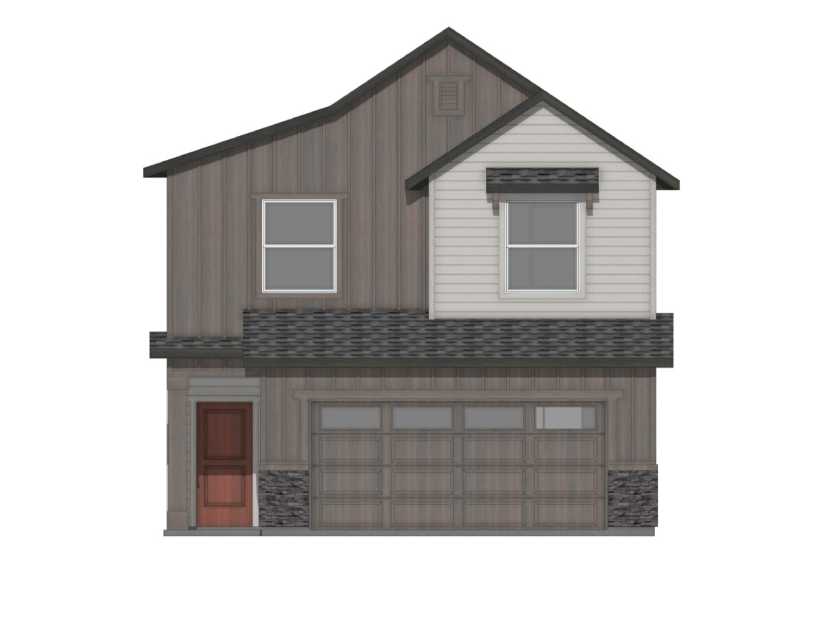 Elevation Illustration for a Clearwater 1856 Farmhouse by CBH Homes