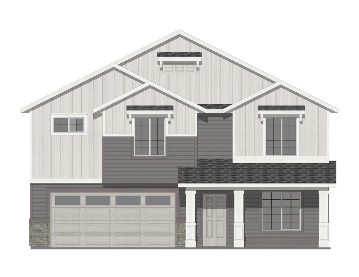 Elevation Illustration for a Columbia 2530 Cottage floor plan by CBH Homes