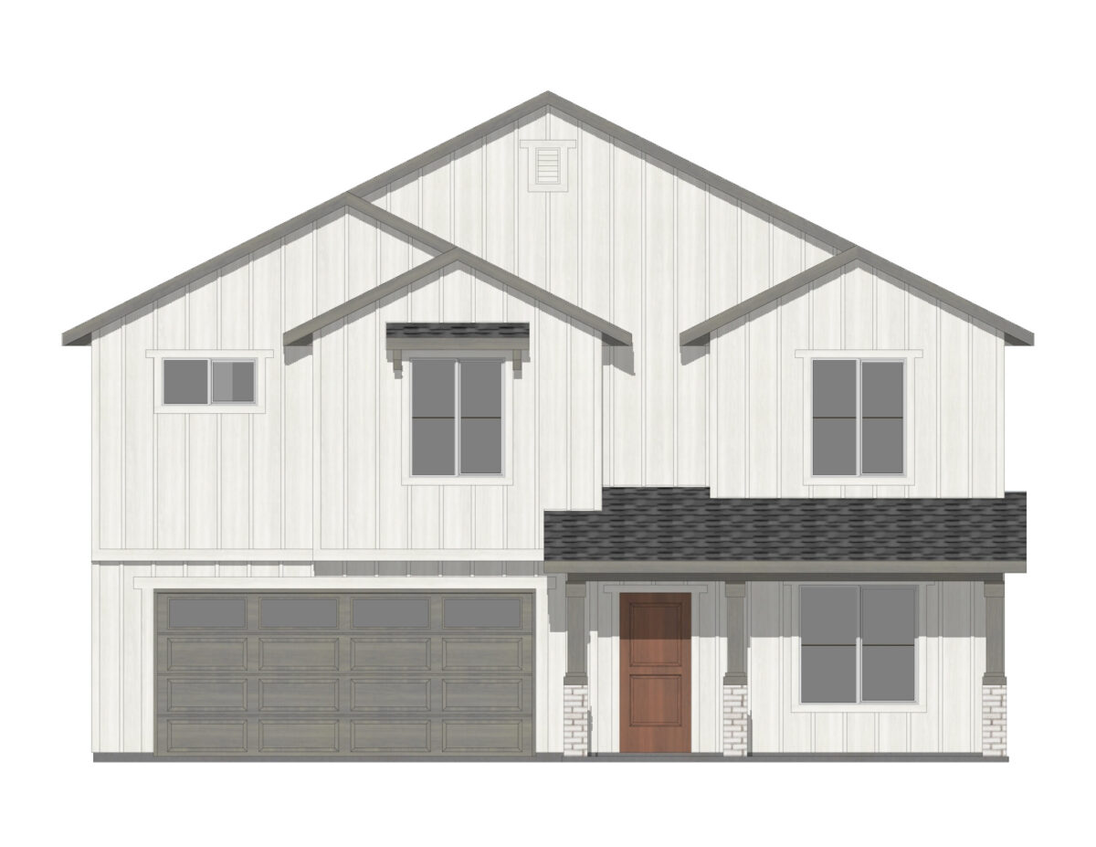 Elevation Illustration for a Columbia 2530 Farmhouse floor plan by CBH Homes