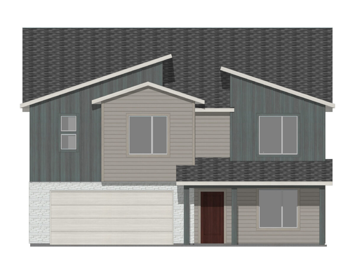 Elevation Illustration for a Columbia 2530 Modern floor plan by CBH Homes