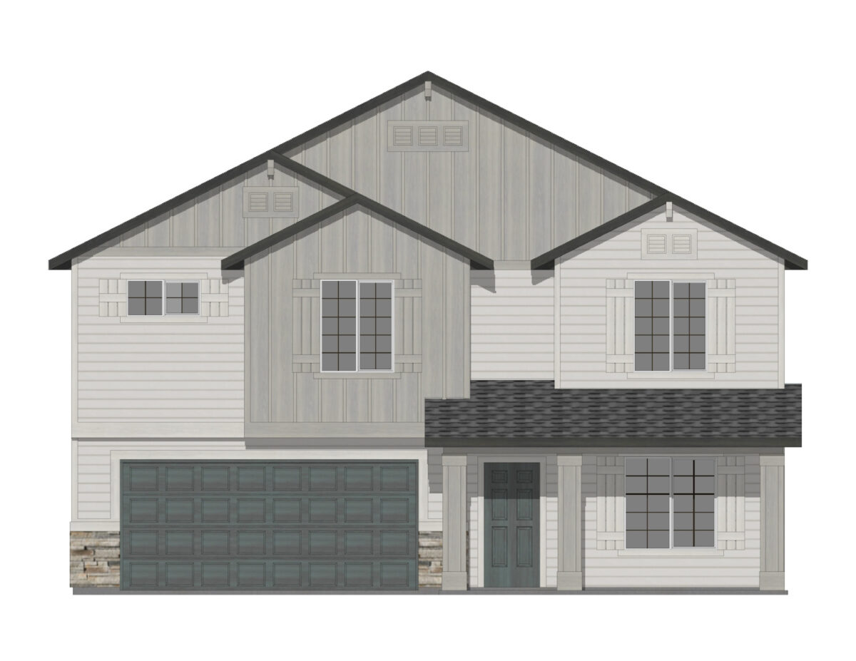 Elevation Illustration for a Columbia 2530 Traditional floor plan by CBH Homes