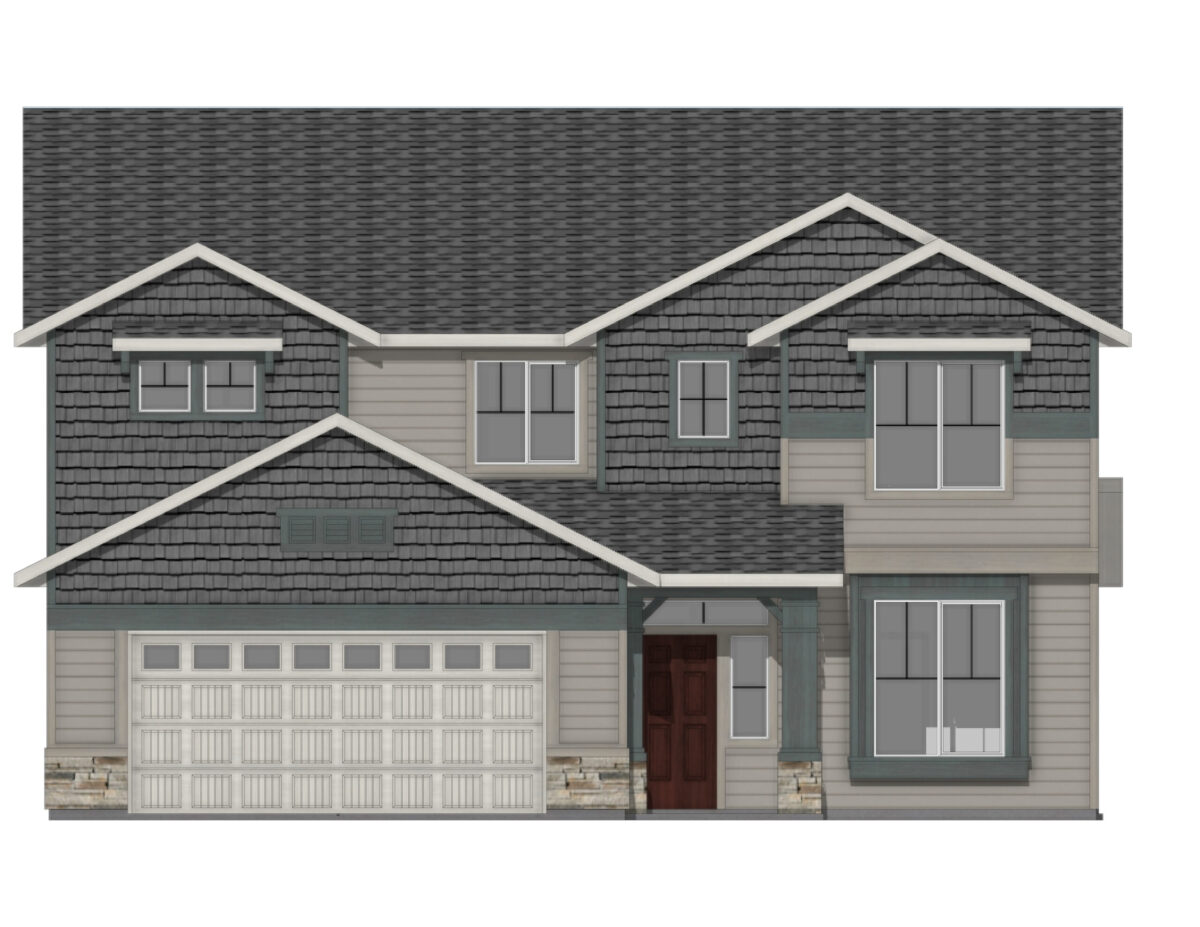 Elevation Illustration for a Glenlake 2153 Bungalow floor plan by CBH Homes.