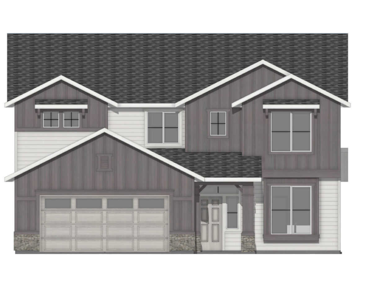 Elevation Illustration for a Glenlake 2153 Cottage floor plan by CBH Homes.