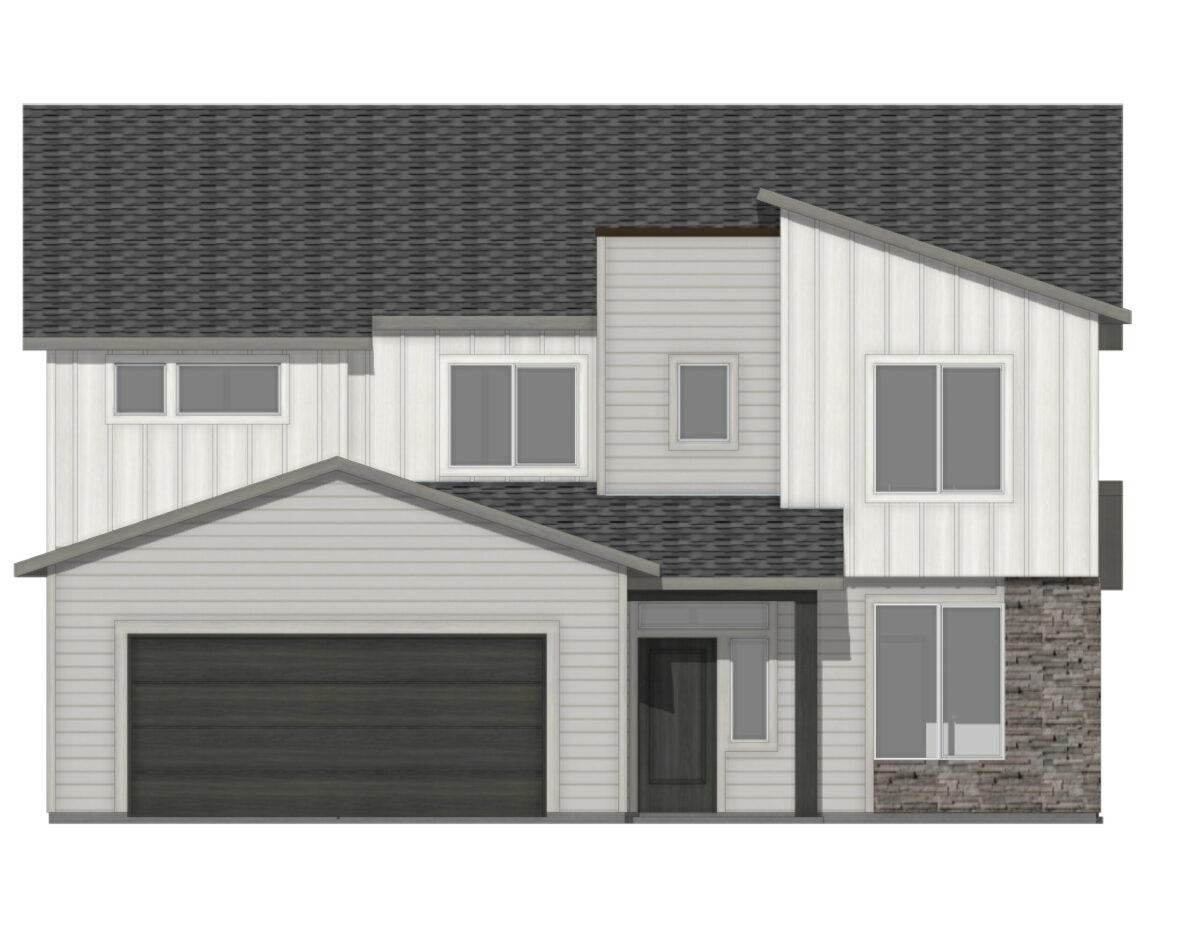 Elevation Illustration for a Glenlake 2153 Modern floor plan by CBH Homes.