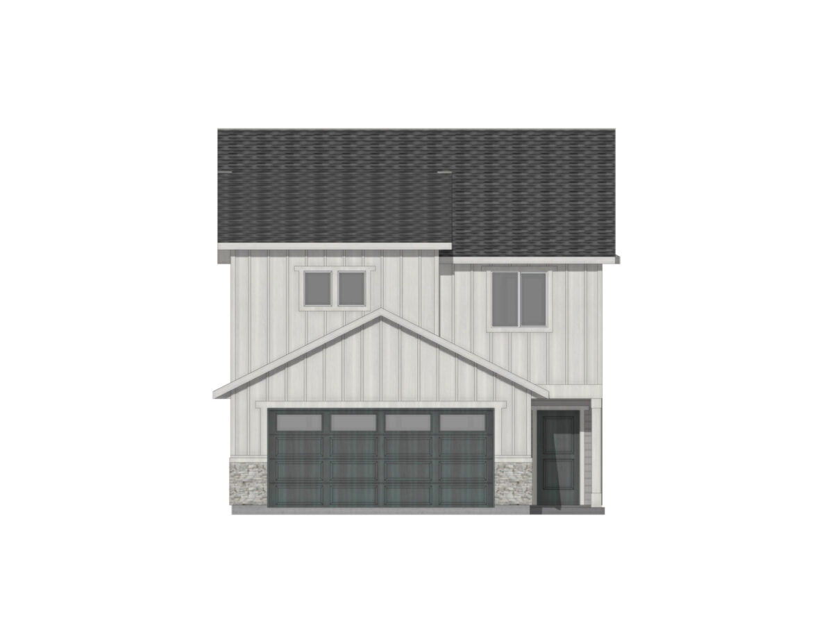 Elevation Illustration for a Hugo 1650 Farmhouse by CBH Homes