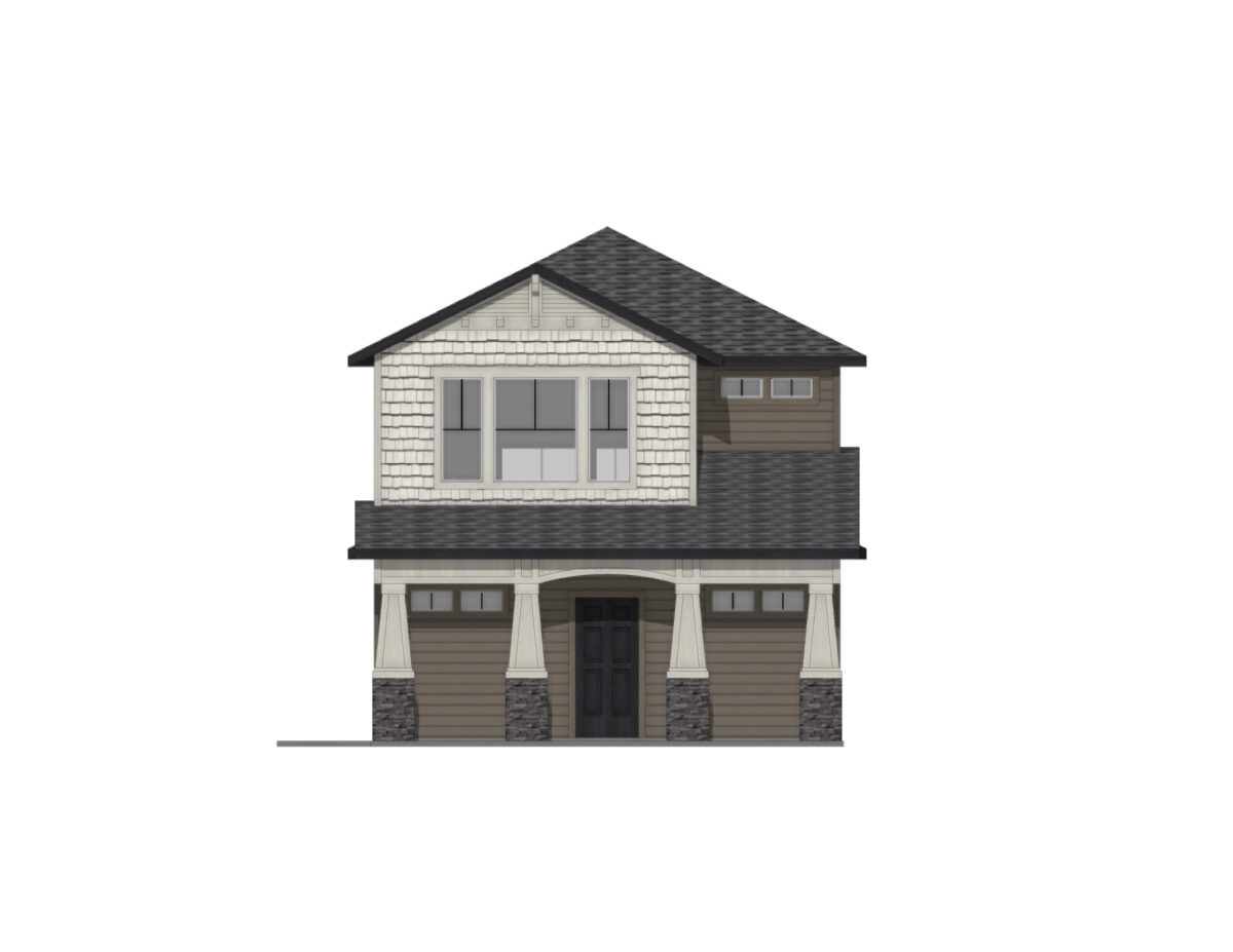 Elevation Illustration for a Larkin 1766 Bungalow by CBH Homes