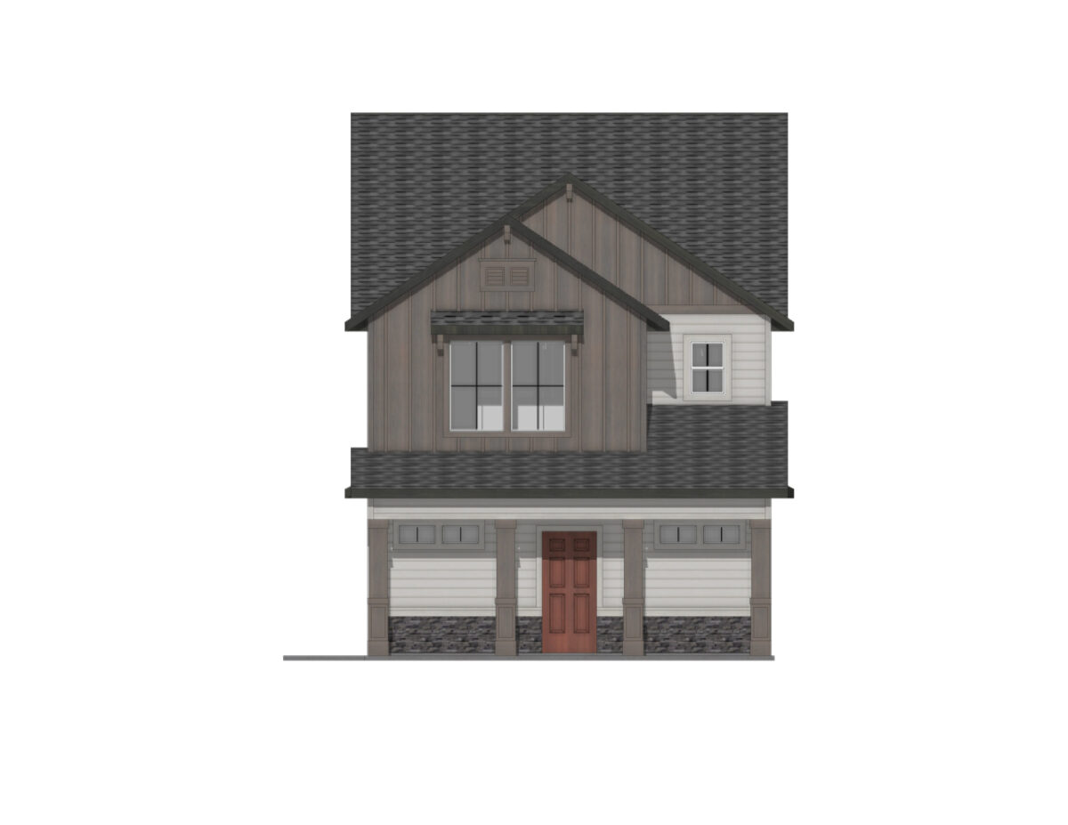 Elevation Illustration for a Larkin 1766 Cottage by CBH Homes