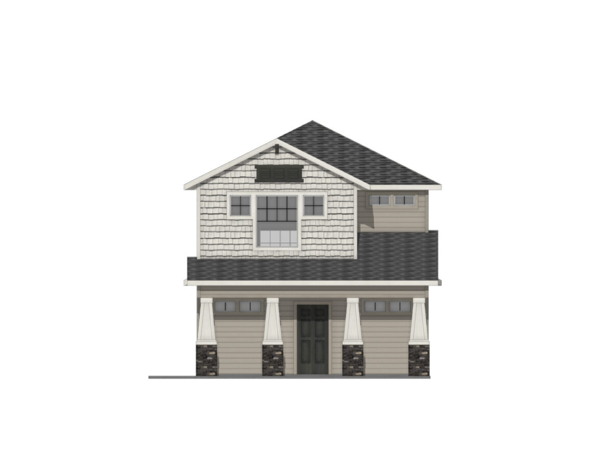 Elevation Illustration for a Larkin 1766 Craftsman by CBH Homes