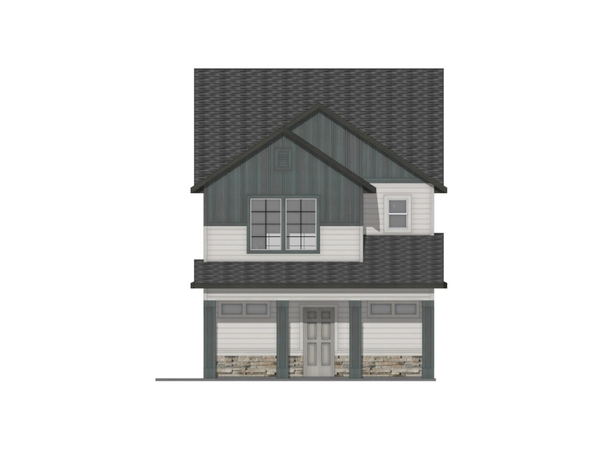 Elevation Illustration for a Larkin 1766 Traditional by CBH Homes