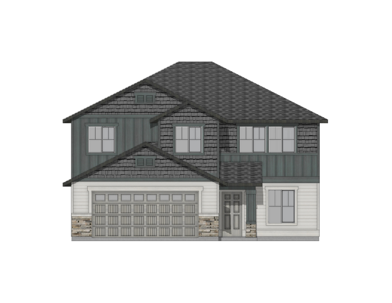 Elevation Illustration for a Lennox 2332 Bungalow by CBH Homes