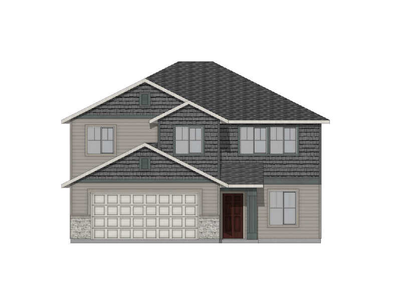 Elevation Illustration for a Lennox 2332 Craftsman by CBH Homes