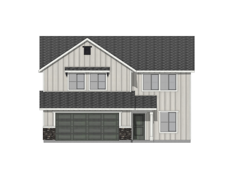 Elevation Illustration for a Lennox 2332 Farmhouse by CBH Homes